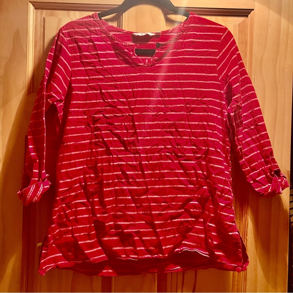 Red Striped Women's Top